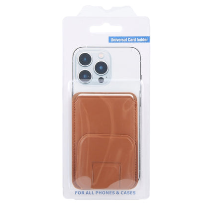MagSafe Magnetic Wallet Card Square Fold Holder Case(Brown) by bashfashion