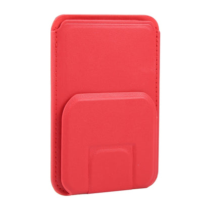 MagSafe Magnetic Wallet Card Square Fold Holder Case(Red) by bashfashion