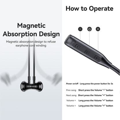 USAMS YQ24 YQ Series BT5.3 Neck-mounted Sports Bluetooth Earphone(Black) by USAMS