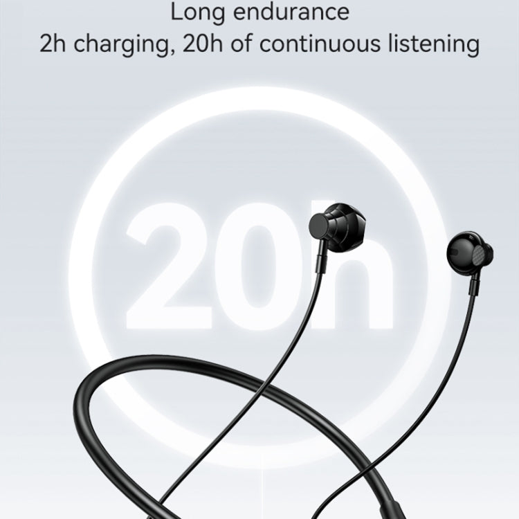 USAMS YQ24 YQ Series BT5.3 Neck-mounted Sports Bluetooth Earphone(Black) by USAMS