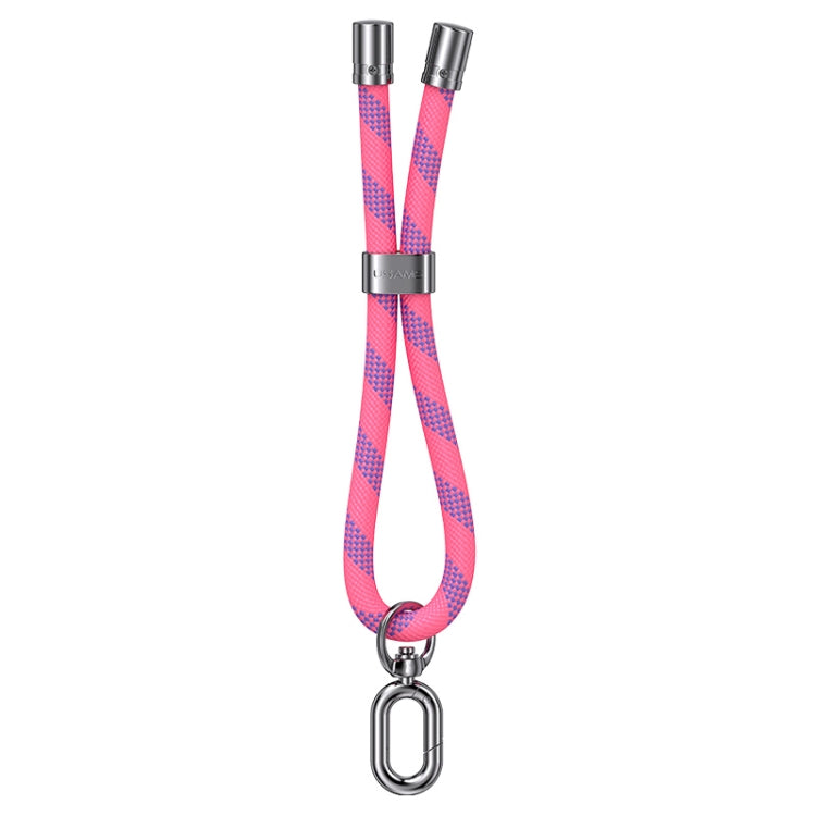 USAMS ZB317 Anti-lost Adjustable Phone Wrist Rope(Pink+Dark Purple) by USAMS