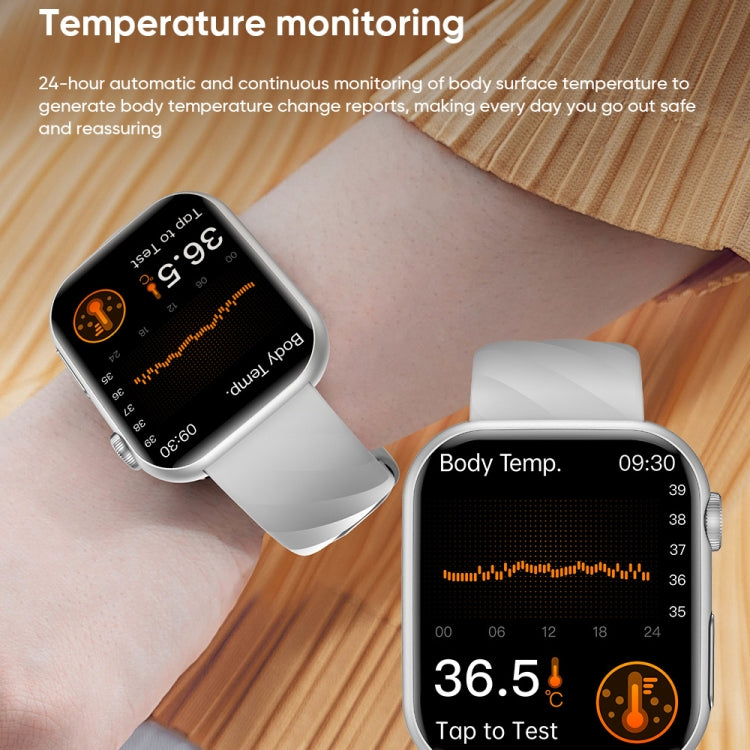 MT500 1.97 inch IP67 Waterproof Smart Watch, Support Electrocardiogram / Temperature Measurement(White) by bashfashion