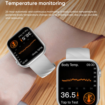 MT500 1.97 inch IP67 Waterproof Smart Watch, Support Electrocardiogram / Temperature Measurement(White) by bashfashion