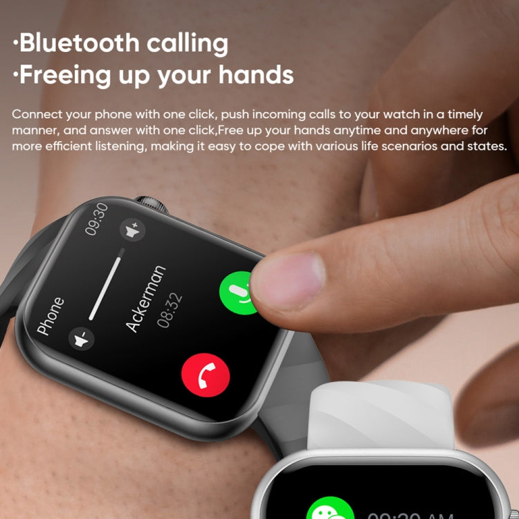 MT500 1.97 inch IP67 Waterproof Smart Watch, Support Electrocardiogram / Temperature Measurement(Black) by bashfashion