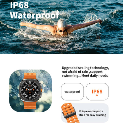 W7 1.43 inch IP68 Waterproof Smart Watch, Support Sedentary Reminder / Sleep Monitoring(Orange) by bashfashion