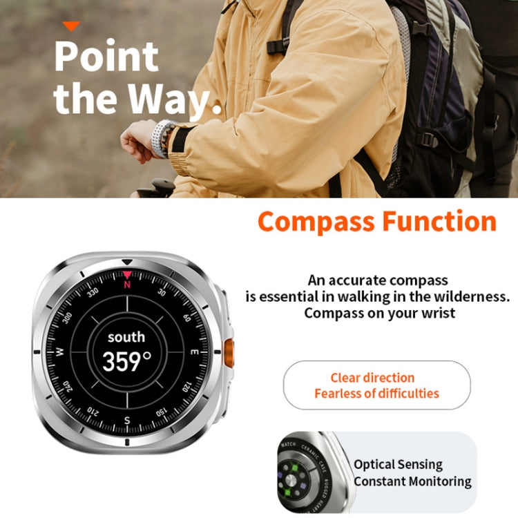 W7 1.43 inch IP68 Waterproof Smart Watch, Support Sedentary Reminder / Sleep Monitoring(Black) by bashfashion