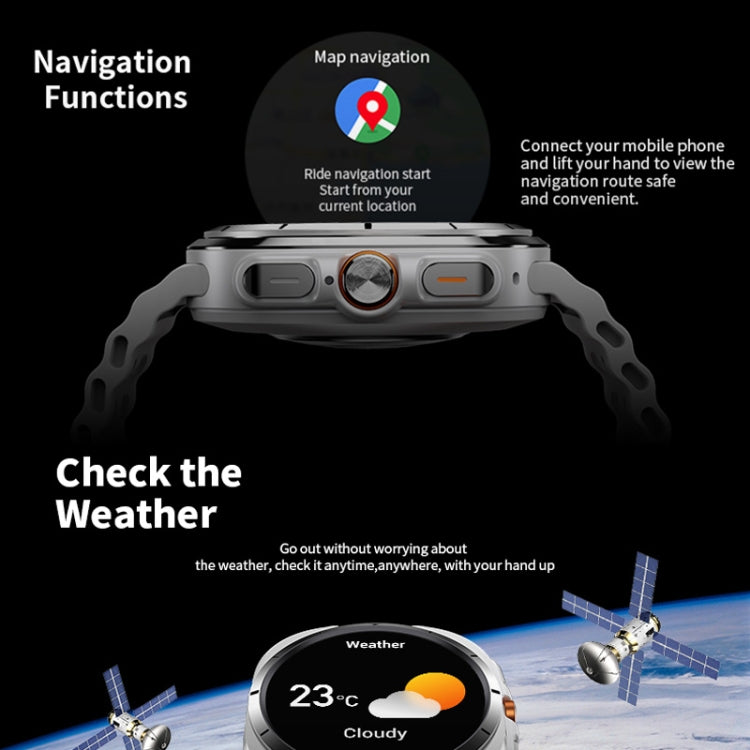 W7 1.43 inch IP68 Waterproof Smart Watch, Support Sedentary Reminder / Sleep Monitoring(Orange) by bashfashion