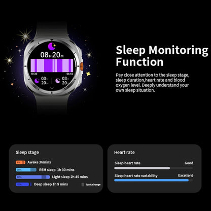 W7 1.43 inch IP68 Waterproof Smart Watch, Support Sedentary Reminder / Sleep Monitoring(Black) by bashfashion