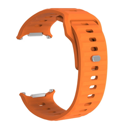For Samsung Galaxy Watch Ultra 47mm / Ultra 2025 Wavy Texture Silicone Watch Band(Orange) by bashfashion