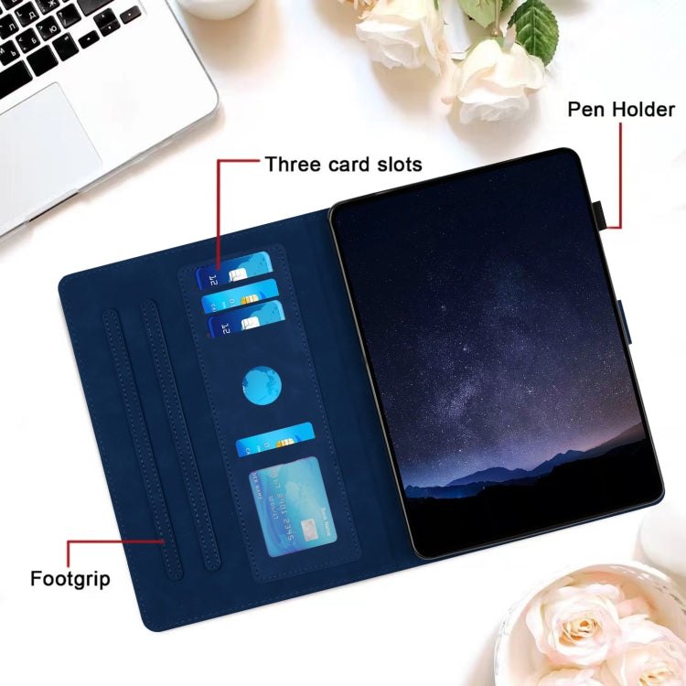 For iPad Pro 9.7 / 9.7 2018 / 2017 Honeycomb Embossed Leather Smart Tablet Case(Blue) by bashfashion