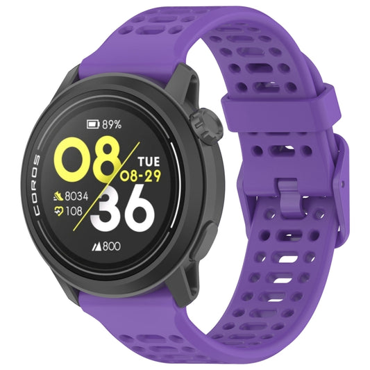 For COROS PACE 3 Color Buckle Liquid Silicone Strap(Purple) by bashfashion