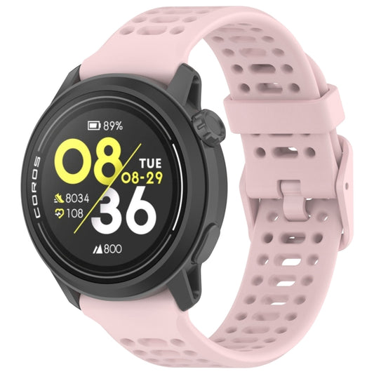 For COROS PACE 3 Color Buckle Liquid Silicone Strap(Sand Pink) by bashfashion