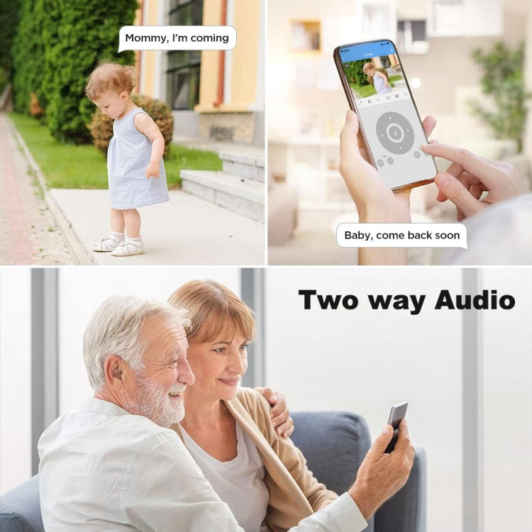 SriHome SH061 2MP AI Humanoid Tracking Infrared Night Vision Camera(US Plug) by SriHome