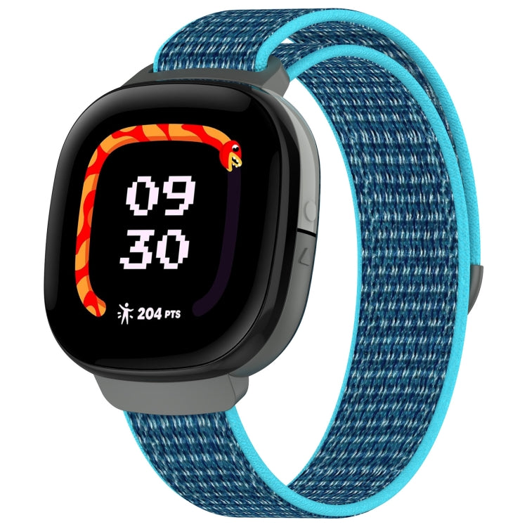For Fitbit Ace LTE Nylon Loop Watch Band(Dark Blue) by bashfashion