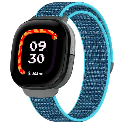 For Fitbit Ace LTE Nylon Loop Watch Band(Dark Blue) by bashfashion