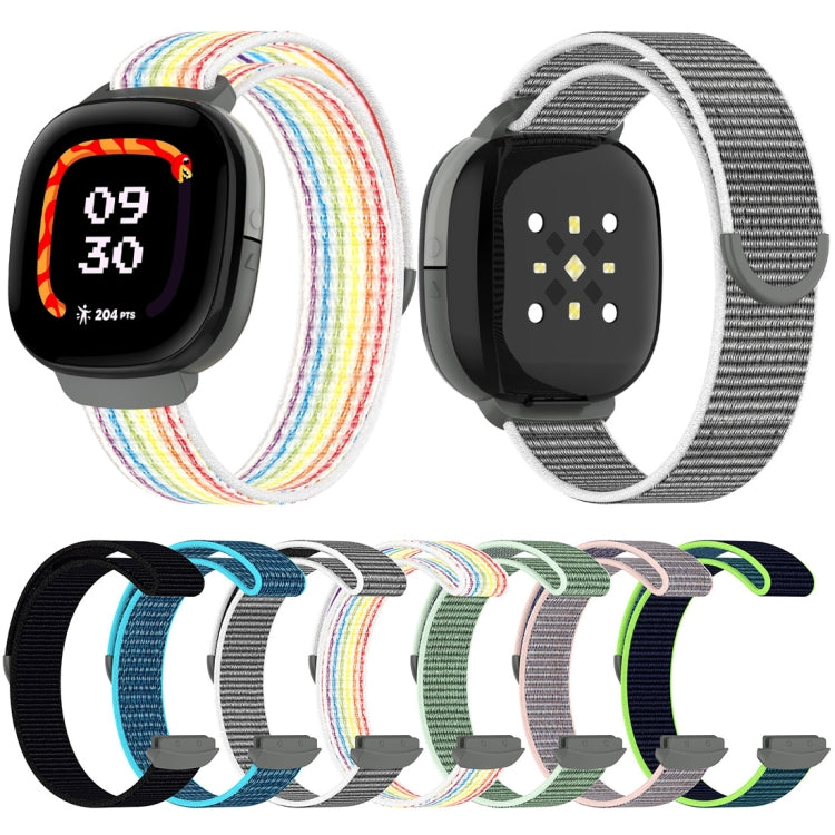 For Fitbit Ace LTE Nylon Loop Watch Band(Dark Blue) by bashfashion