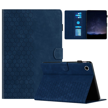For Samsung Galaxy Tab A11+ / A9+ Honeycomb Embossed Leather Smart Tablet Case(Blue) by bashfashion