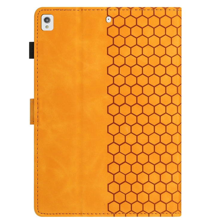 For Samsung Galaxy Tab A7 Lite T220 Honeycomb Embossed Leather Tablet Case(Yellow) by bashfashion