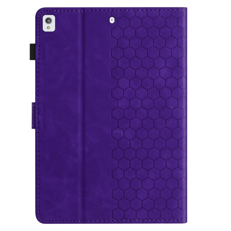 For Samsung Galaxy Tab A7 Lite T220 Honeycomb Embossed Leather Tablet Case(Purple) by bashfashion
