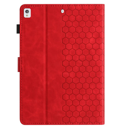 For Samsung Galaxy Tab A7 Lite T220 Honeycomb Embossed Leather Tablet Case(Red) by bashfashion