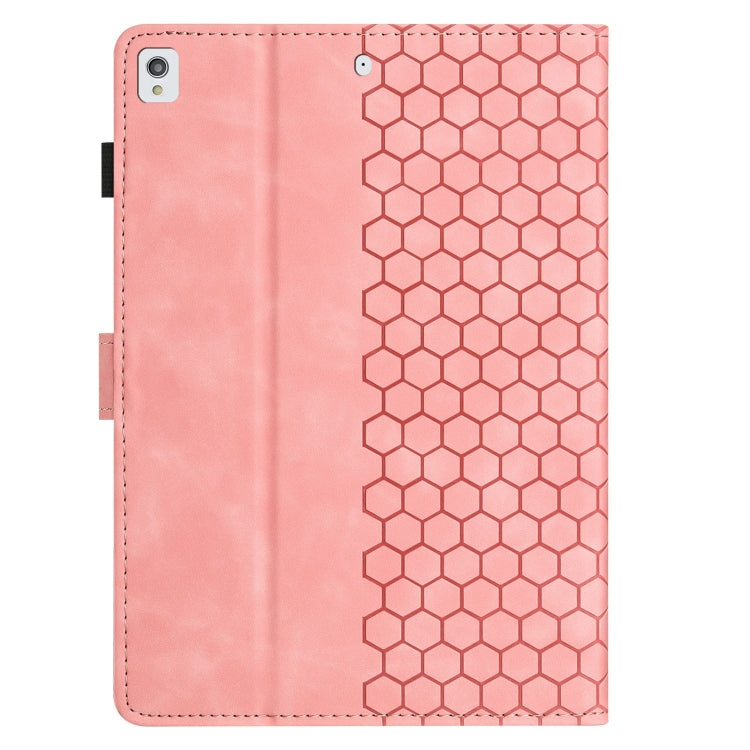 For Samsung Galaxy Tab A7 Lite T220 Honeycomb Embossed Leather Tablet Case(Pink) by bashfashion