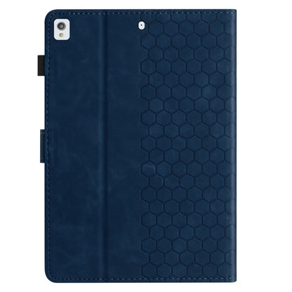 For Samsung Galaxy Tab A 10.1 2019 T510 Honeycomb Embossed Leather Tablet Case(Blue) by bashfashion