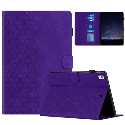 For Samsung Galaxy Tab A 10.1 2019 T510 Honeycomb Embossed Leather Tablet Case(Purple) by bashfashion