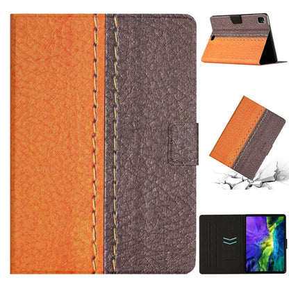 For iPad Pro 11 2025 / 2024 Stitching Solid Color Flip Leather Smart Tablet Case(Orange) by bashfashion