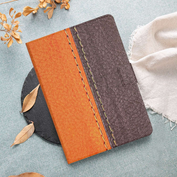 For iPad Pro 11 2025 / 2024 Stitching Solid Color Flip Leather Smart Tablet Case(Orange) by bashfashion
