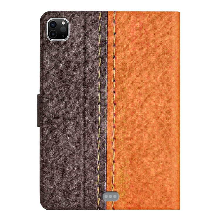 For iPad Pro 11 2025 / 2024 Stitching Solid Color Flip Leather Smart Tablet Case(Orange) by bashfashion