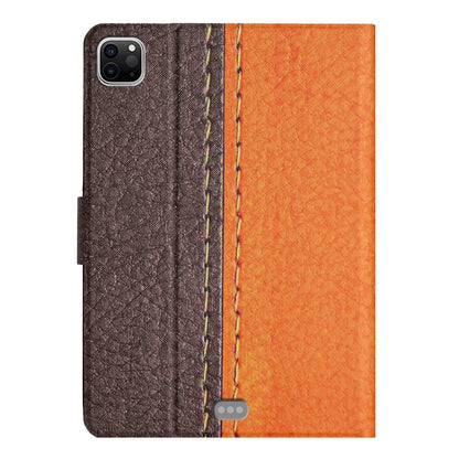 For iPad Pro 11 2025 / 2024 Stitching Solid Color Flip Leather Smart Tablet Case(Orange) by bashfashion