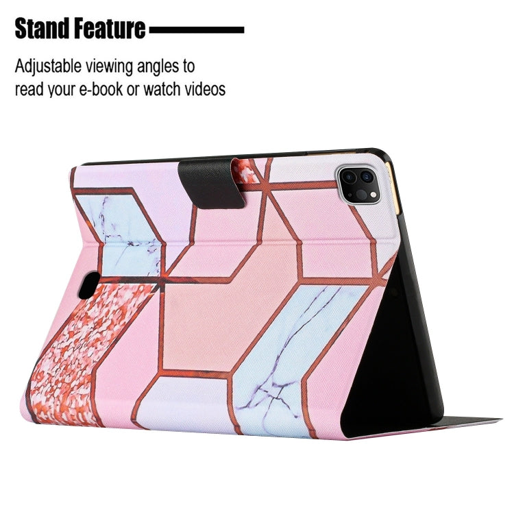 For iPad Pro 11 2025 / 2024 Marble Pattern Leather Smart Tablet Case(Splicing Marble) by bashfashion