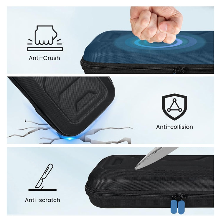 For Sony PlayStation Portal Portable Game Console Storage Bag Kits(Black) by bashfashion