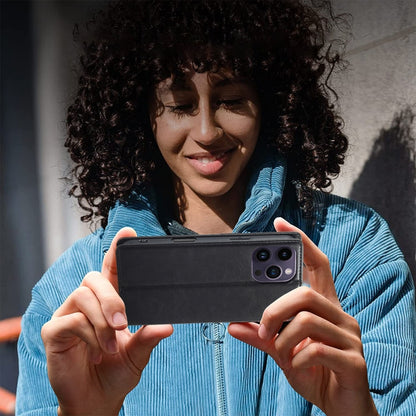 For iPhone 16 Pro Max LC.IMEEKE RFID Anti-theft Leather Phone Case(Black) by LC.IMEEKE