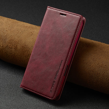 For iPhone 16 LC.IMEEKE RFID Anti-theft Leather Phone Case(Red) by LC.IMEEKE