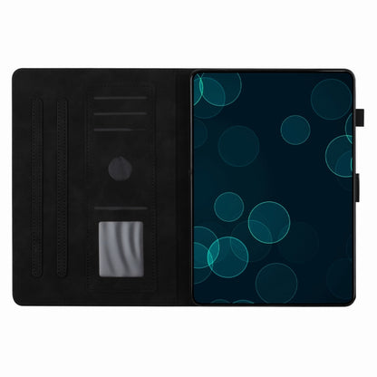 For iPad Pro 11 2025 / 2024 Butterflies Embossed Leather Smart Tablet Case(Black) by bashfashion