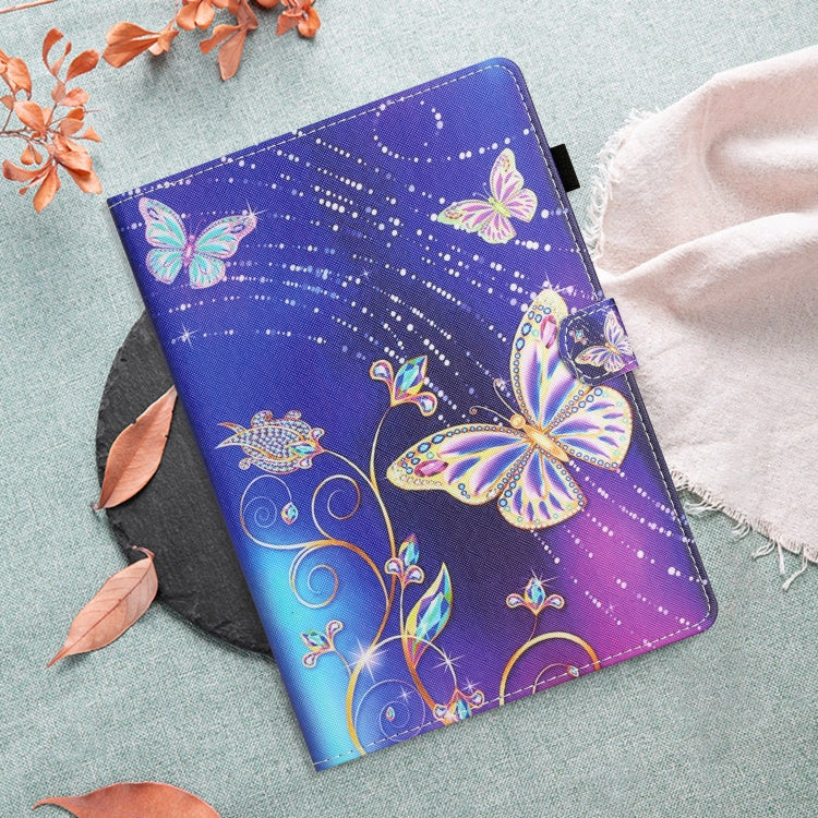 For iPad Pro 11 2025 / 2024 Coloured Drawing Stitching Smart Leather Tablet Case(Butterfly) by bashfashion