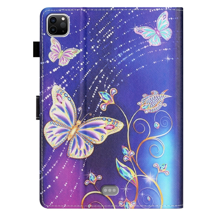 For iPad Pro 11 2025 / 2024 Coloured Drawing Stitching Smart Leather Tablet Case(Butterfly) by bashfashion