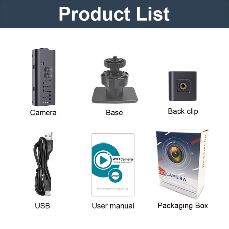 WK13 720P Smart Remote Wifi Camera Supports Infrared Night Vision(Black) by bashfashion
