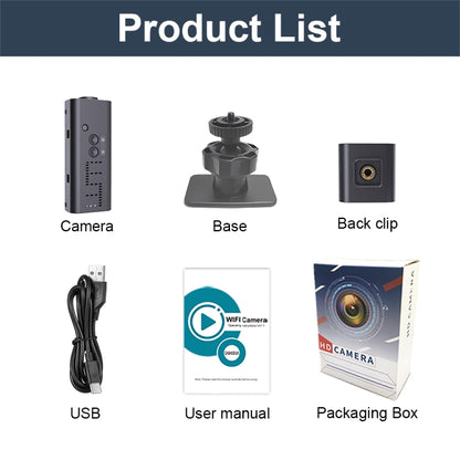 WK13 720P Smart Remote Wifi Camera Supports Infrared Night Vision(Black) by bashfashion