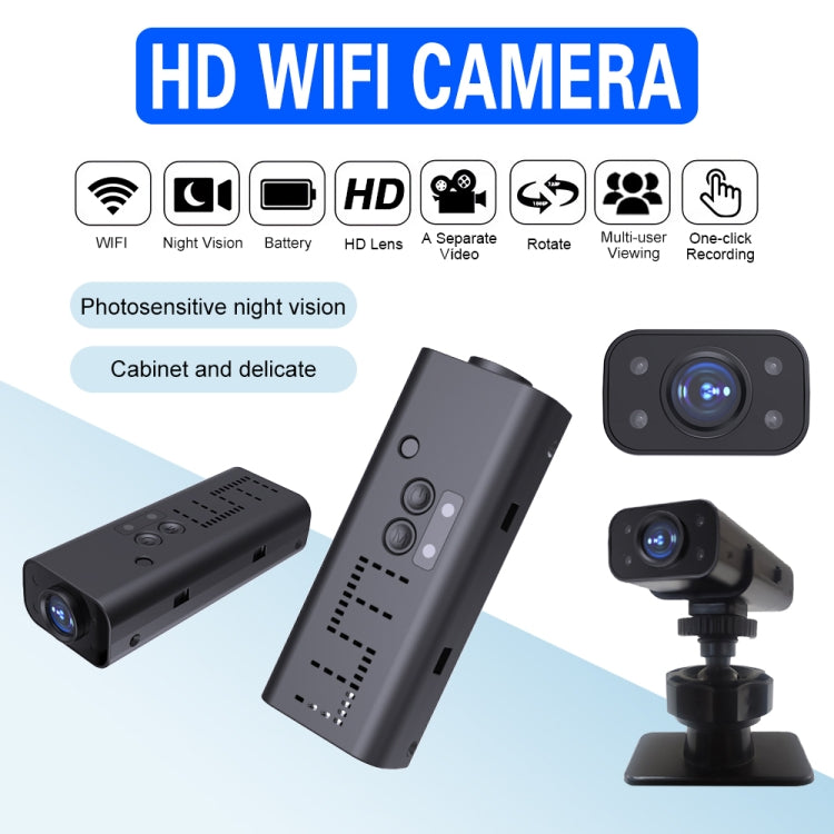 WK13 720P Smart Remote Wifi Camera Supports Infrared Night Vision(Black) by bashfashion