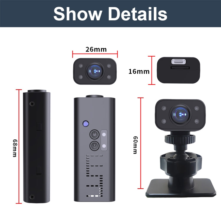 WK13 720P Smart Remote Wifi Camera Supports Infrared Night Vision(Black) by bashfashion