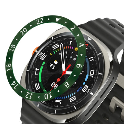 For Samsung Galaxy Watch Ultra 47mm Style C Smart Watch Dial Stainless Steel Bezel Ring Cover(Green) by bashfashion
