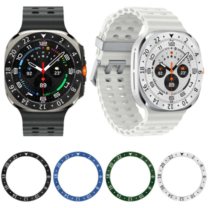 For Samsung Galaxy Watch Ultra 47mm Style C Smart Watch Dial Stainless Steel Bezel Ring Cover(Black) by bashfashion