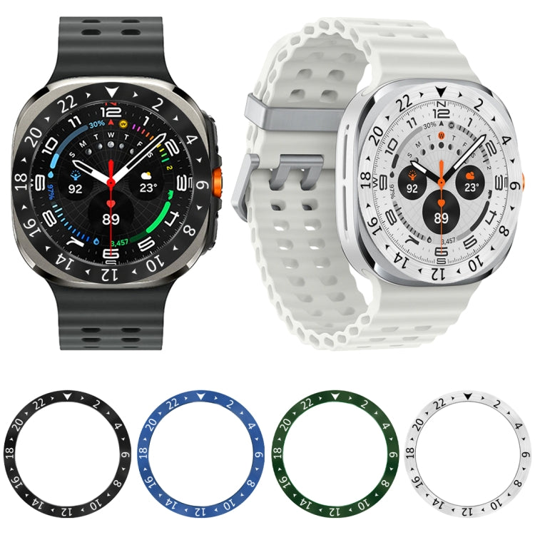 For Samsung Galaxy Watch Ultra 47mm Style C Smart Watch Dial Stainless Steel Bezel Ring Cover(Silver) by bashfashion