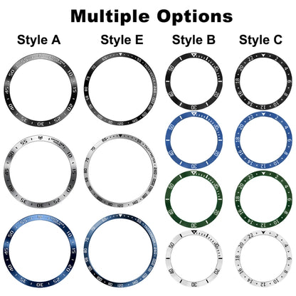 For Samsung Galaxy Watch Ultra 47mm Style E Smart Watch Dial Stainless Steel Bezel Ring Cover(Blue) by bashfashion