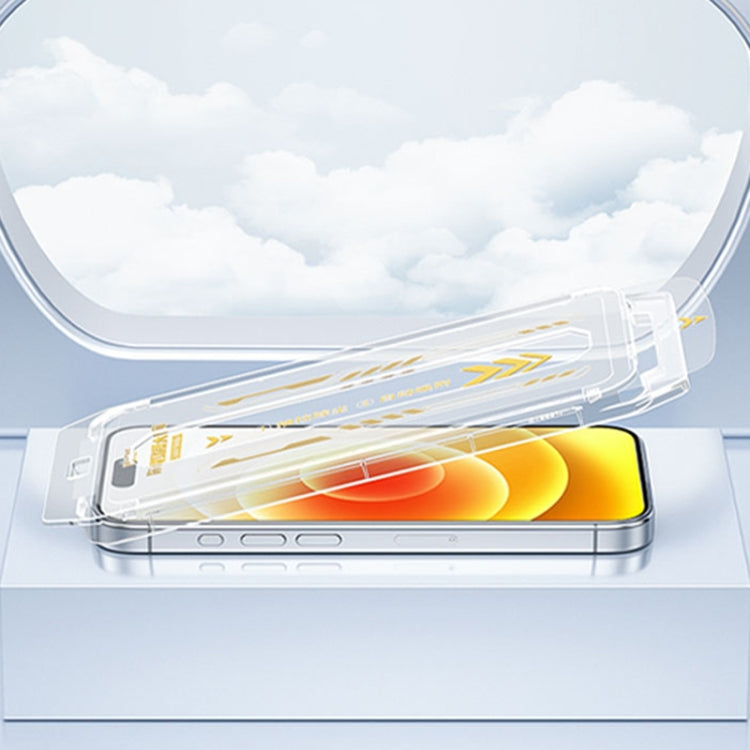 For iPhone 15 Pro WK WTP-085 Speedy Series Dust-free Warehouse Anti-peeping Tempered Glass Film by WK