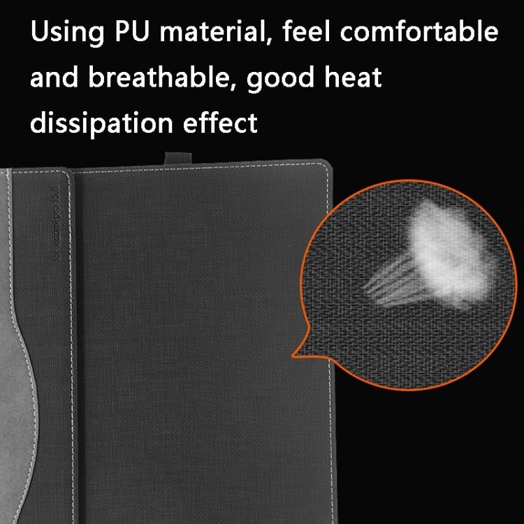 For Xiaomi Pro 15.6 2020 Laptop Anti-Drop Leather Protective Case(Grey) by bashfashion