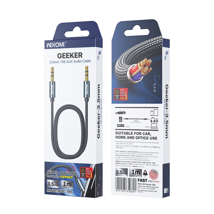 WK WDC-195 1m Geeker 3.5mm TRS AUX Audio Cable(Tarnish) by WK
