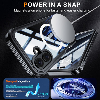 For iPhone 16 Plus RedPepper Tempered Glass MagSafe Phone Case(Pink) by RedPepper